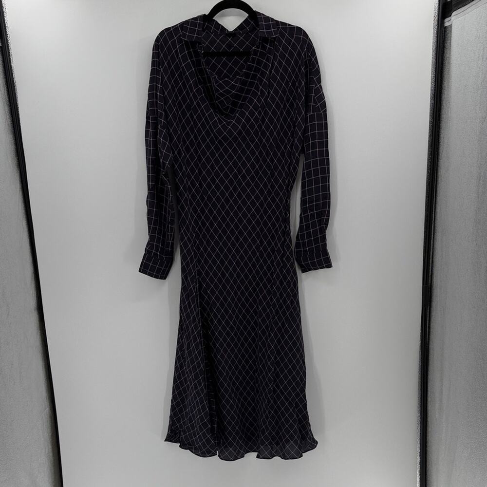 Aspesi Women's Midi-Maxi LS Viscose Dress - Navy - 44 or US 8-10